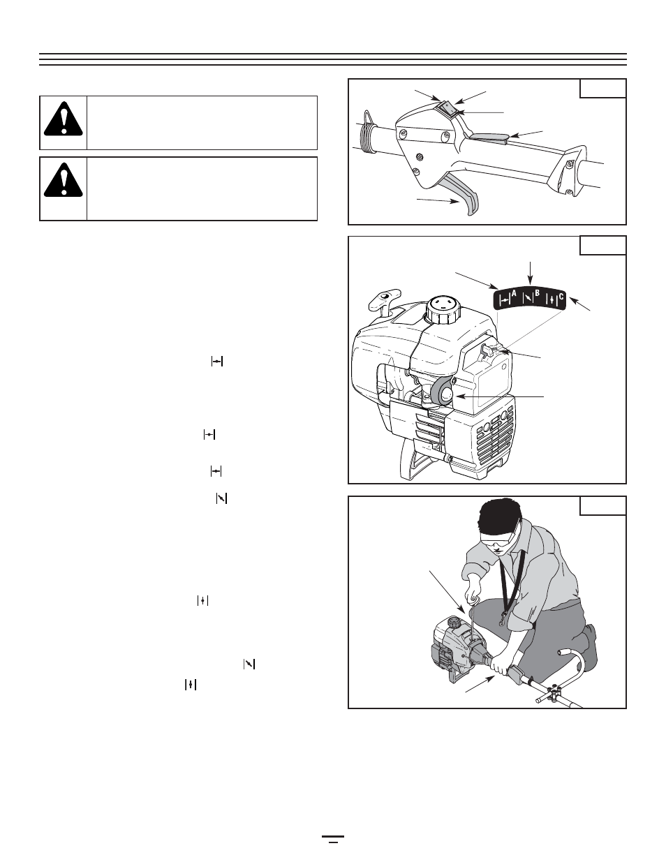 Instrucciones de arranque y apagado | Bolens BL250 User Manual | Page 64 / 80