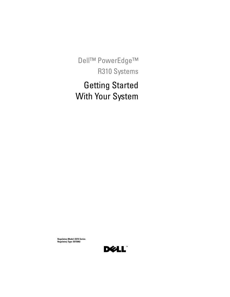 Getting started with your system | Dell PowerEdge R310 User Manual | Page 3 / 54