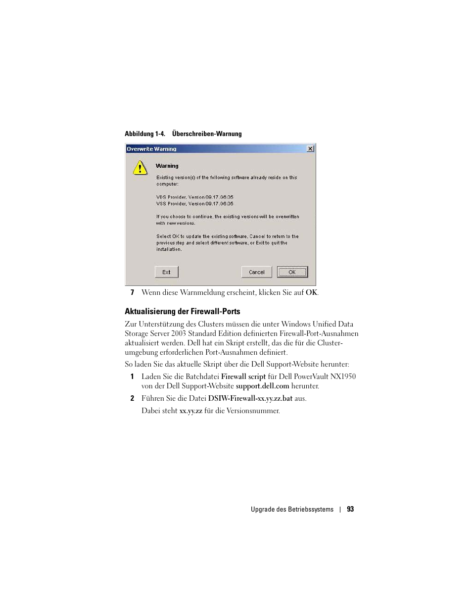 Aktualisierung der firewall-ports | Dell PowerVault NX1950 User Manual | Page 95 / 158