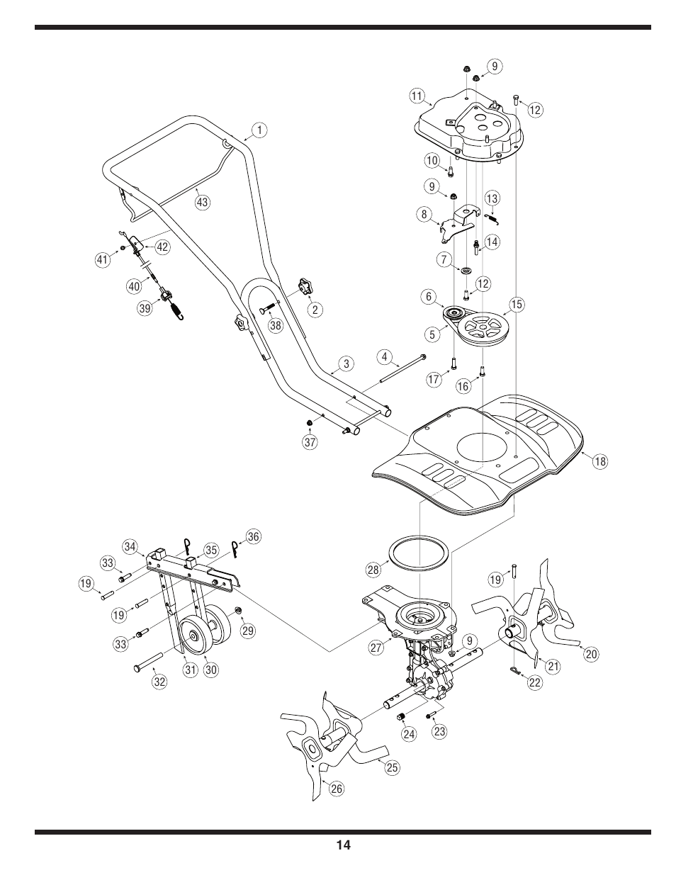 MTD Front Tine Tiller — Model 241 User Manual | Page 14 / 32