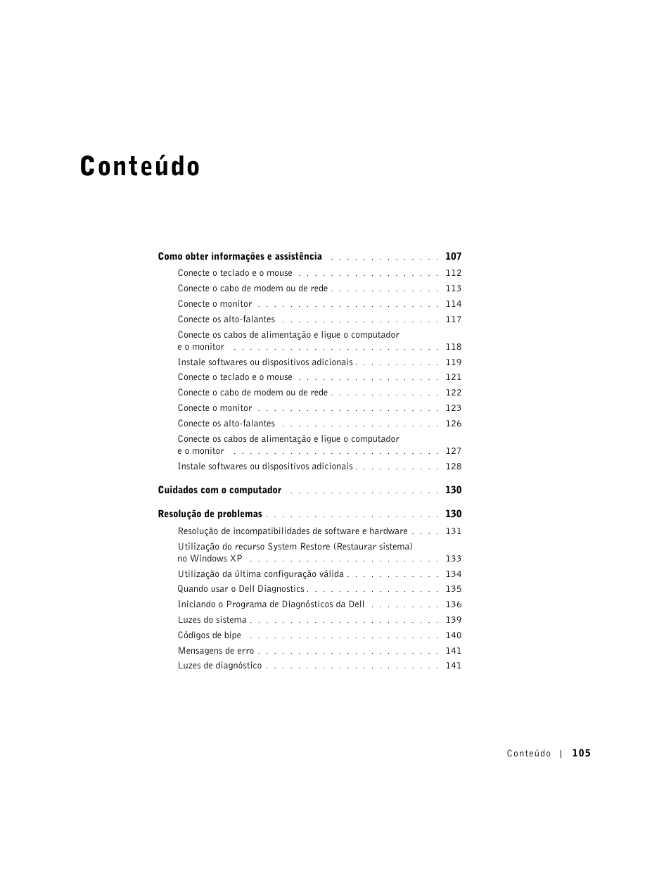 Conteúdo | Dell Precision 650 User Manual | Page 105 / 208