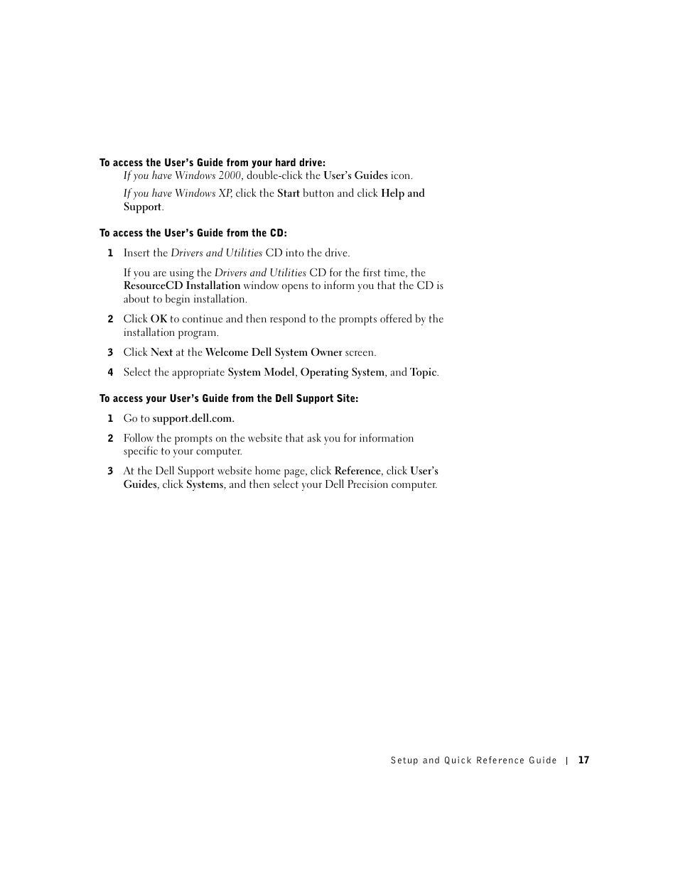 Dell Precision 650 User Manual | Page 17 / 208