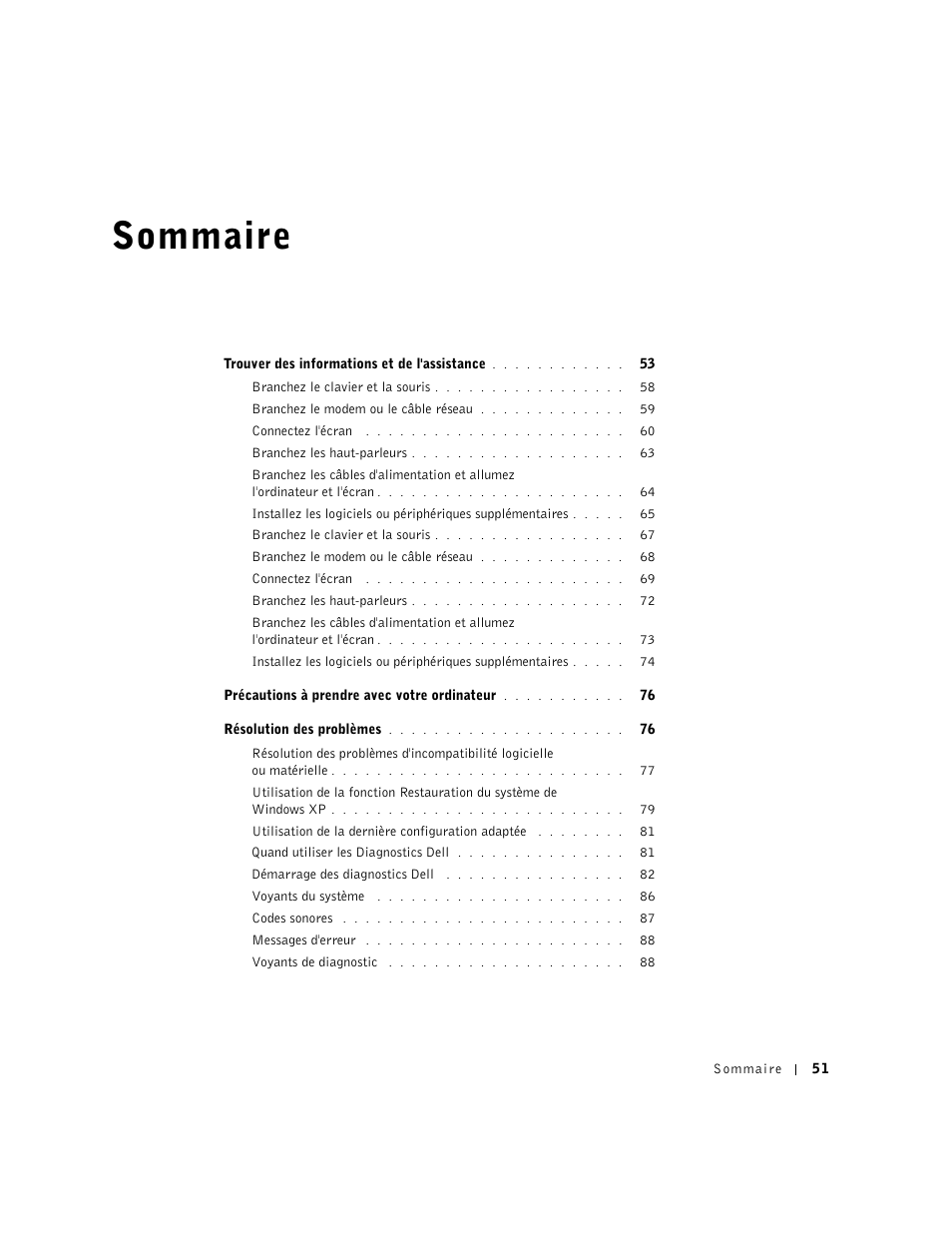 Sommaire | Dell Precision 650 User Manual | Page 51 / 208