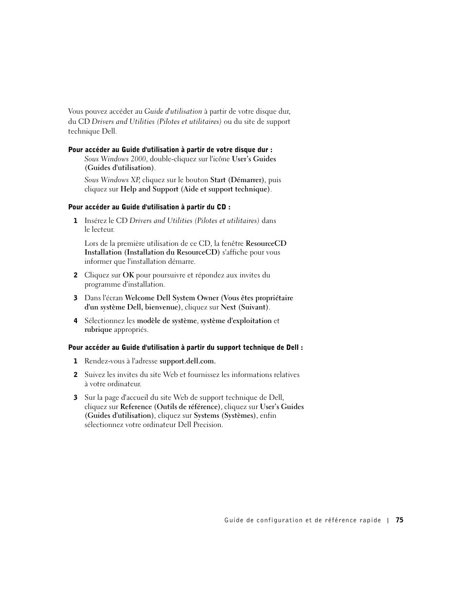 Dell Precision 650 User Manual | Page 75 / 208