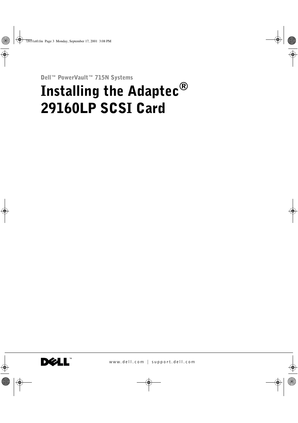 Dell PowerVault 715N (Rackmount NAS Appliance) User Manual | 42 pages