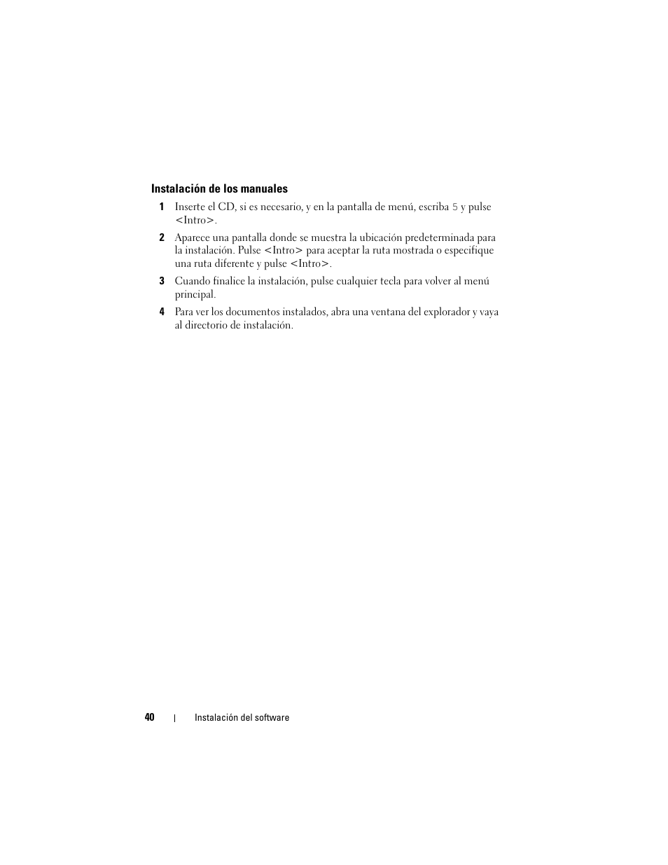 Instalación de los manuales | Dell PowerVault MD3000 User Manual | Page 40 / 54