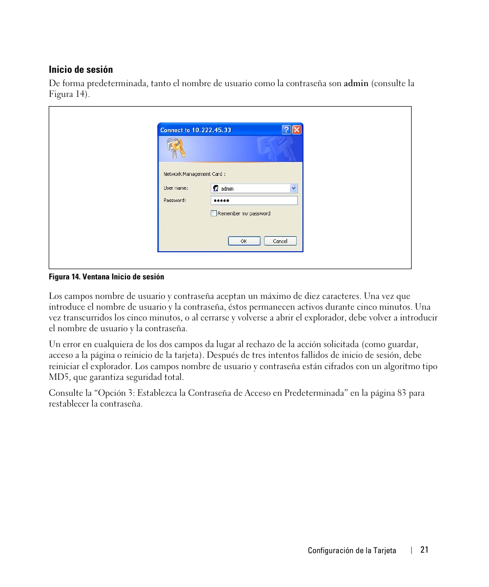 Inicio de sesión | Dell UPS 3750R User Manual | Page 21 / 87