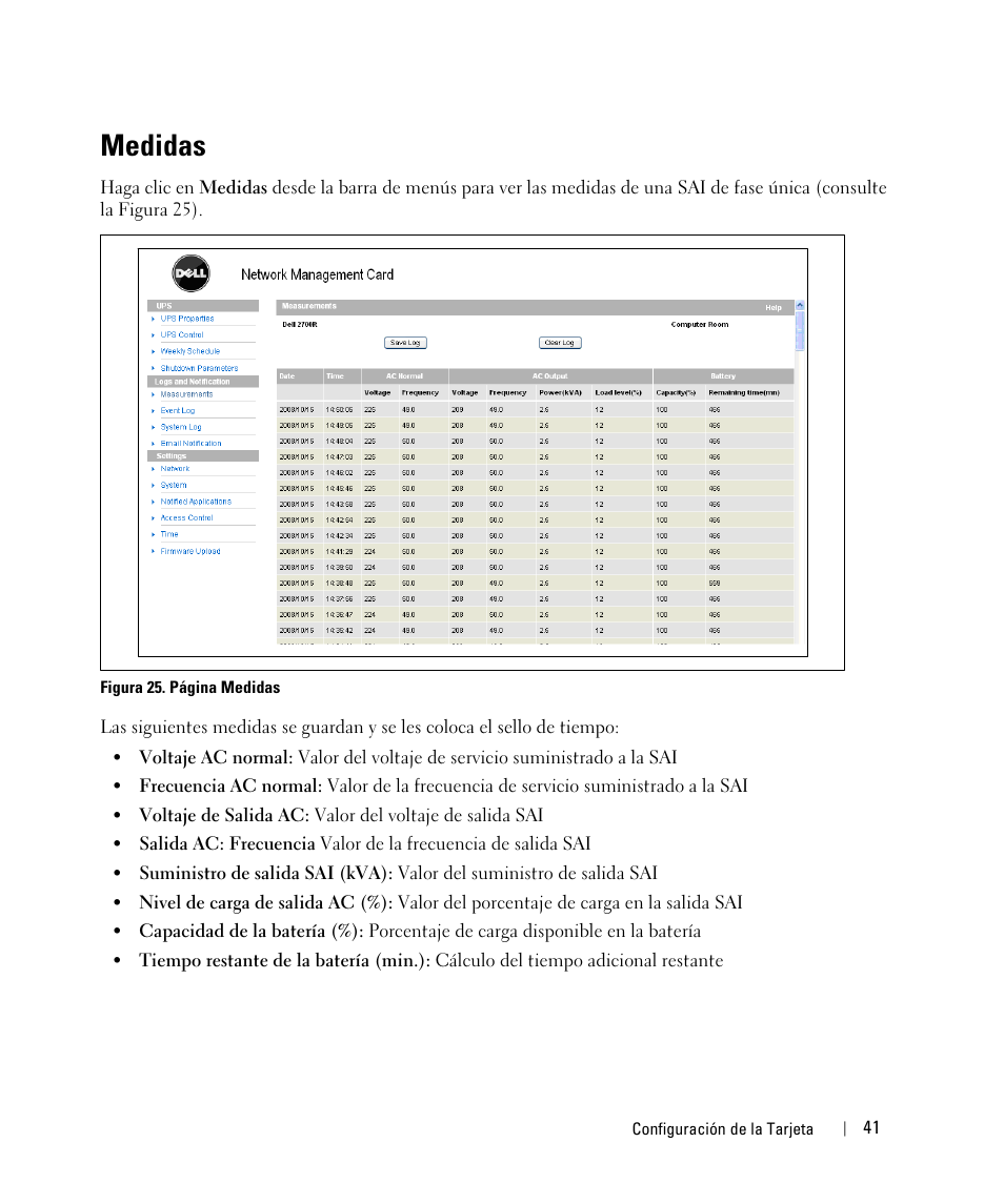 Medidas | Dell UPS 3750R User Manual | Page 41 / 87