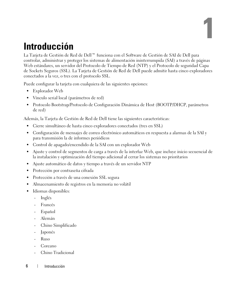Introducción | Dell UPS 3750R User Manual | Page 6 / 87