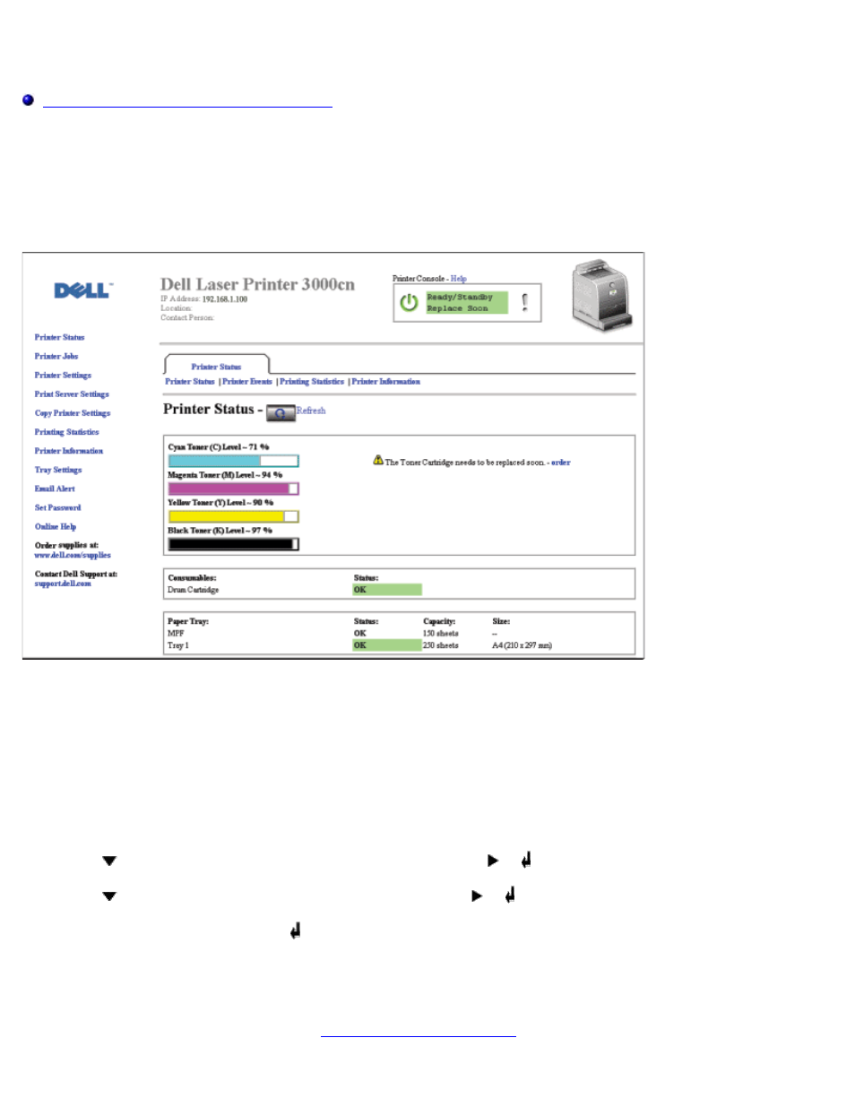 Dell printer configuration web tool | Dell 3000cn Color Laser Printer User Manual | Page 7 / 187
