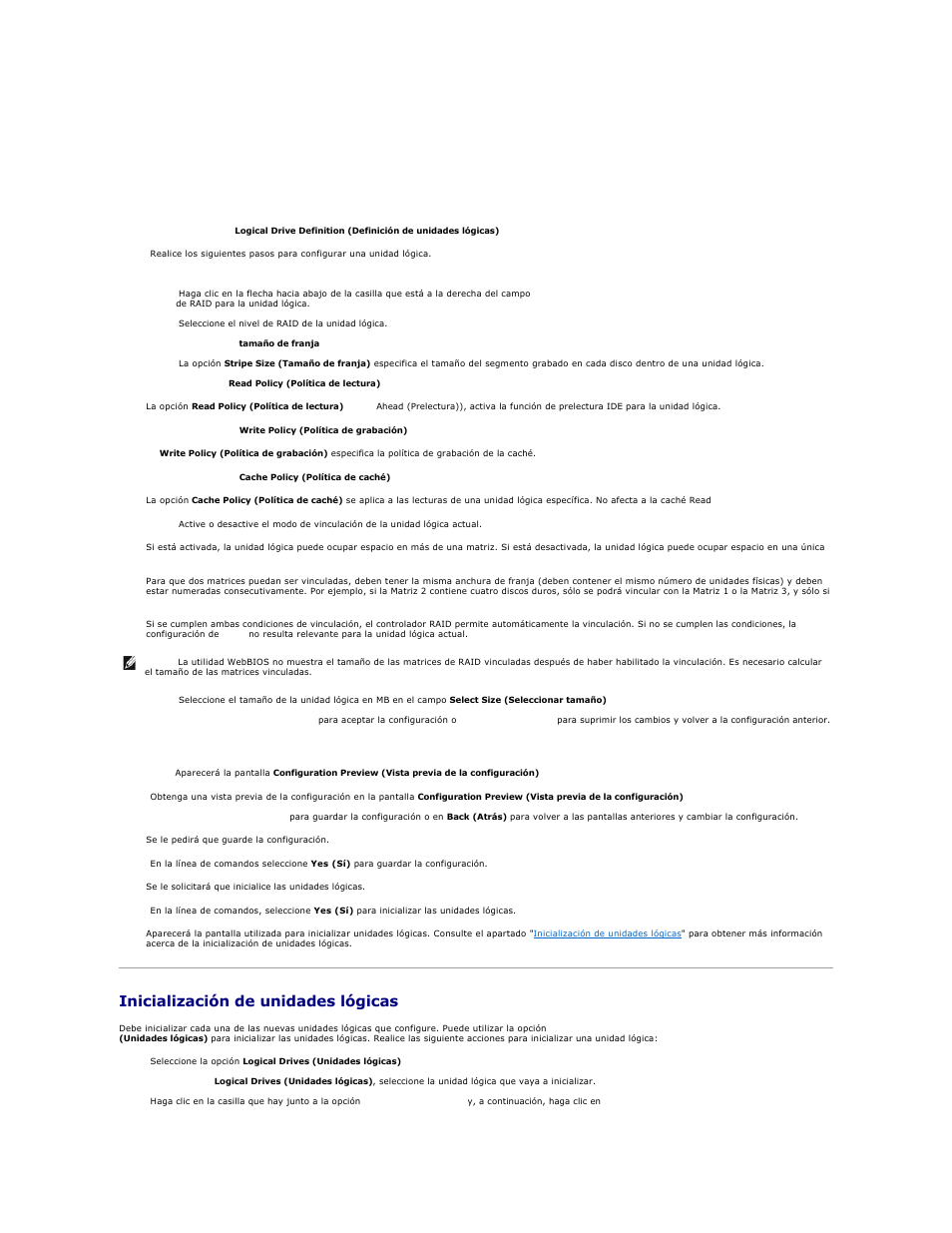 Inicialización de unidades lógicas | Dell PERC 4E/DC User Manual | Page 110 / 112