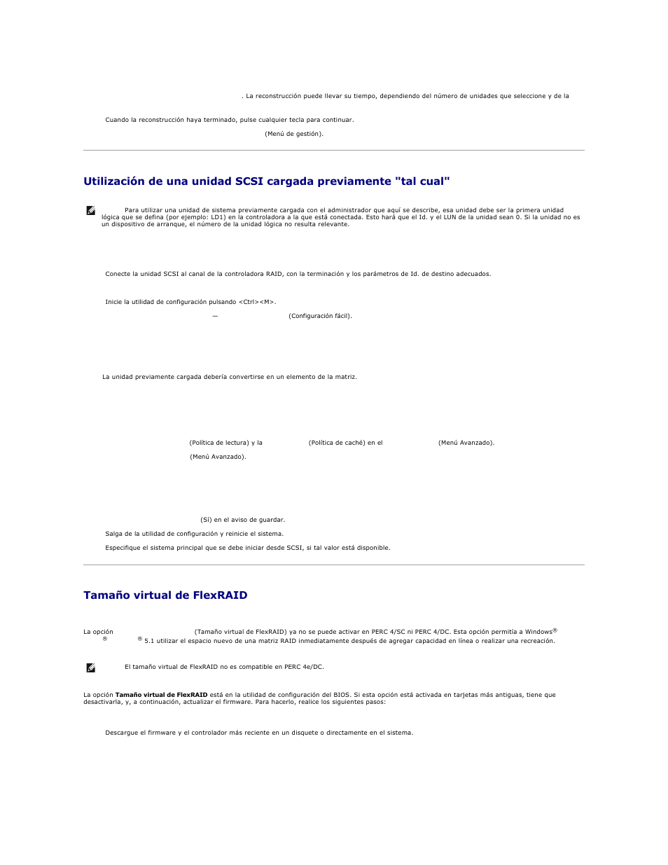 Tamaño virtual de flexraid | Dell PERC 4E/DC User Manual | Page 56 / 112