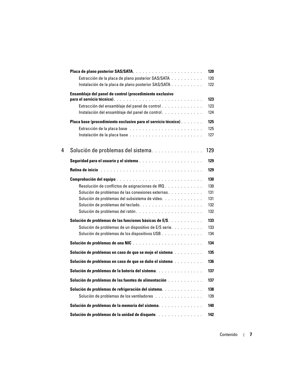4solución de problemas del sistema | Dell PowerEdge 2970 User Manual | Page 7 / 206