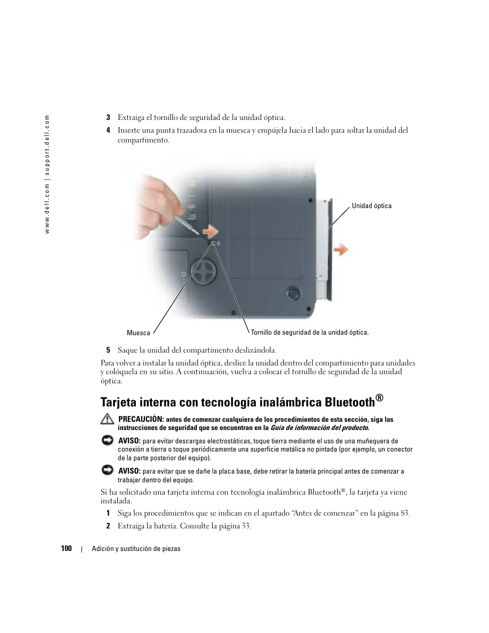 Dell XPS M170 (MXG051, Late 2005) User Manual | Page 100 / 134