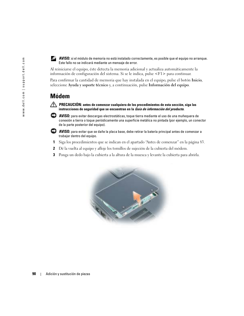 Módem | Dell XPS M170 (MXG051, Late 2005) User Manual | Page 90 / 134