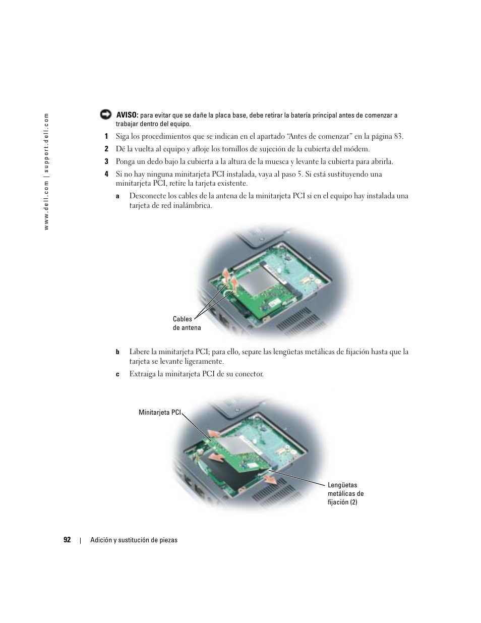 Dell XPS M170 (MXG051, Late 2005) User Manual | Page 92 / 134