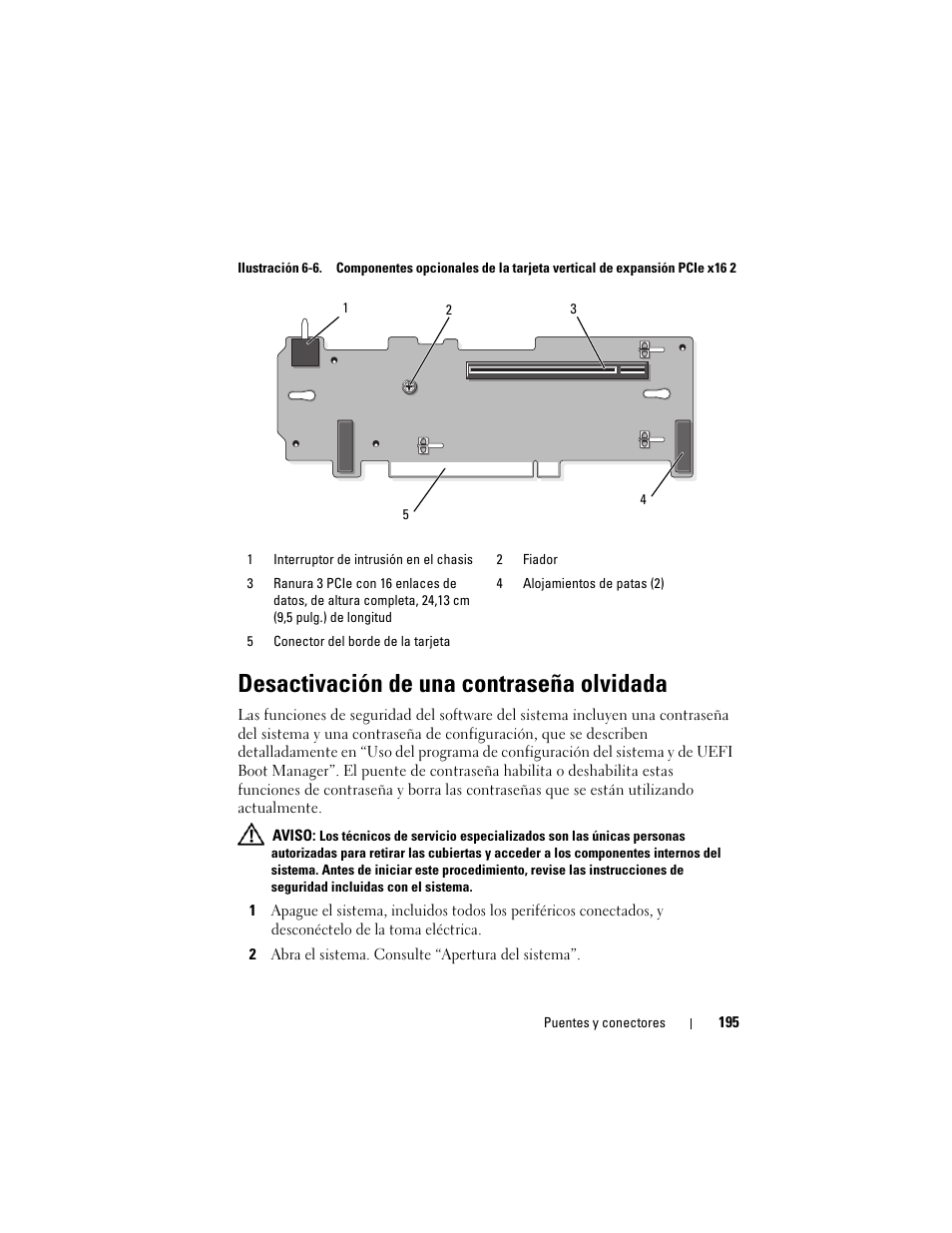 Desactivación de una contraseña olvidada | Dell PowerVault NX3000 User Manual | Page 195 / 216