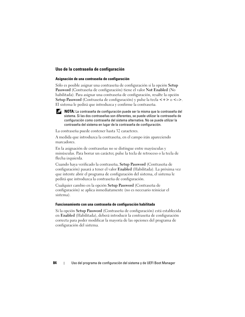 Uso de la contraseña de configuración | Dell PowerVault NX3000 User Manual | Page 84 / 216