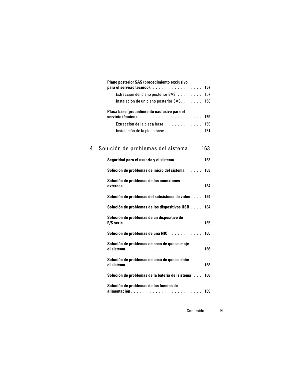 4solución de problemas del sistema | Dell PowerVault NX3000 User Manual | Page 9 / 216
