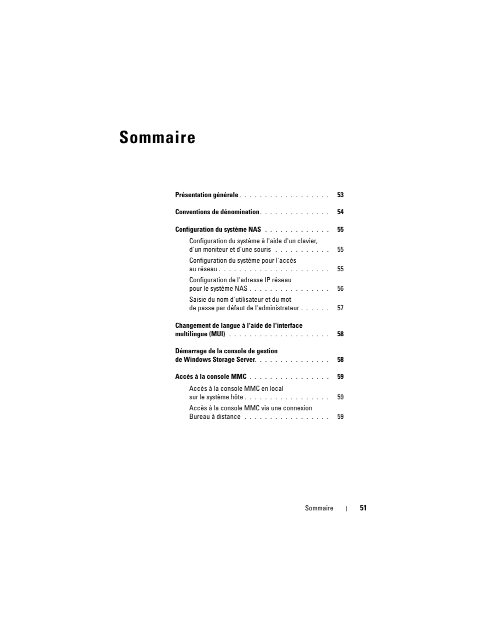 Sommaire | Dell PowerVault NF600 User Manual | Page 53 / 134