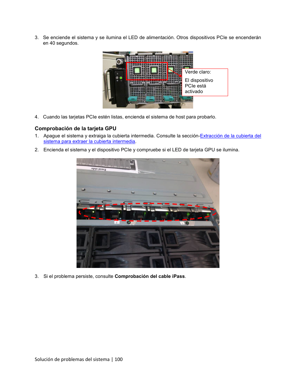 Comprobación de la tarjeta gpu | Dell PowerEdge C410x User Manual | Page 100 / 105