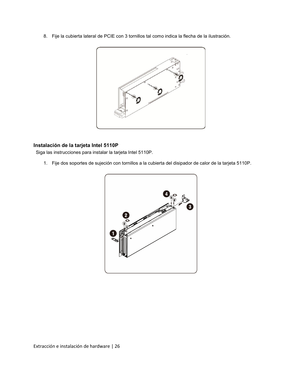 Instalación de la tarjeta intel 5110p | Dell PowerEdge C410x User Manual | Page 26 / 105