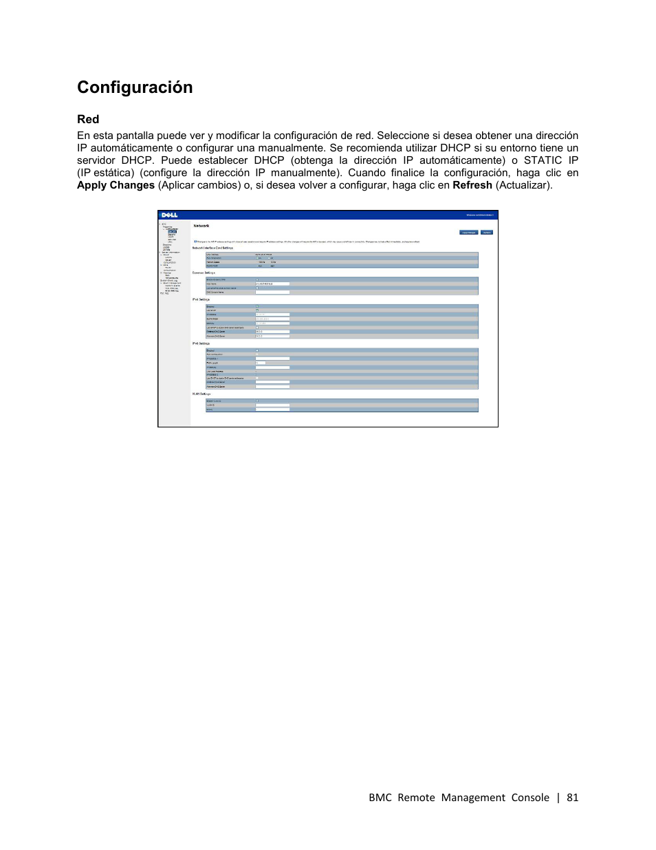Configuración | Dell PowerEdge C410x User Manual | Page 81 / 105