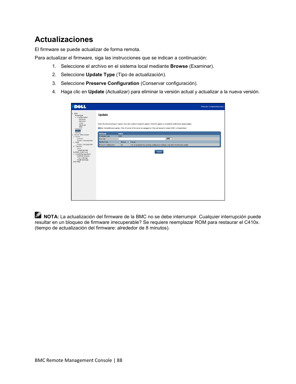 Actualizaciones | Dell PowerEdge C410x User Manual | Page 88 / 105