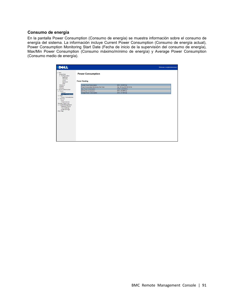 Consumo de energía | Dell PowerEdge C410x User Manual | Page 91 / 105