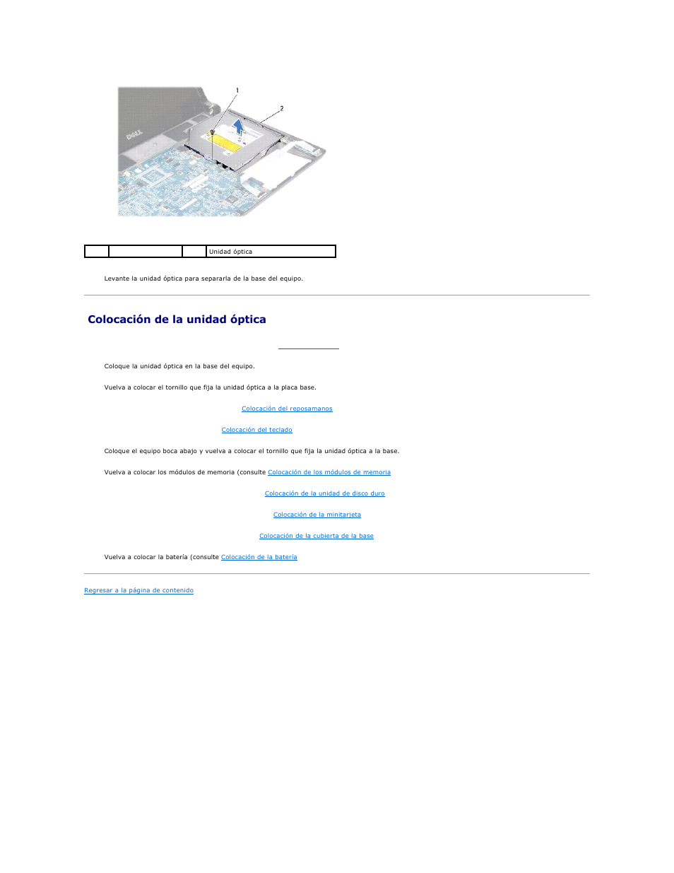 Colocación de la unidad óptica | Dell Studio 1450 (Mid 2009) User Manual | Page 37 / 48