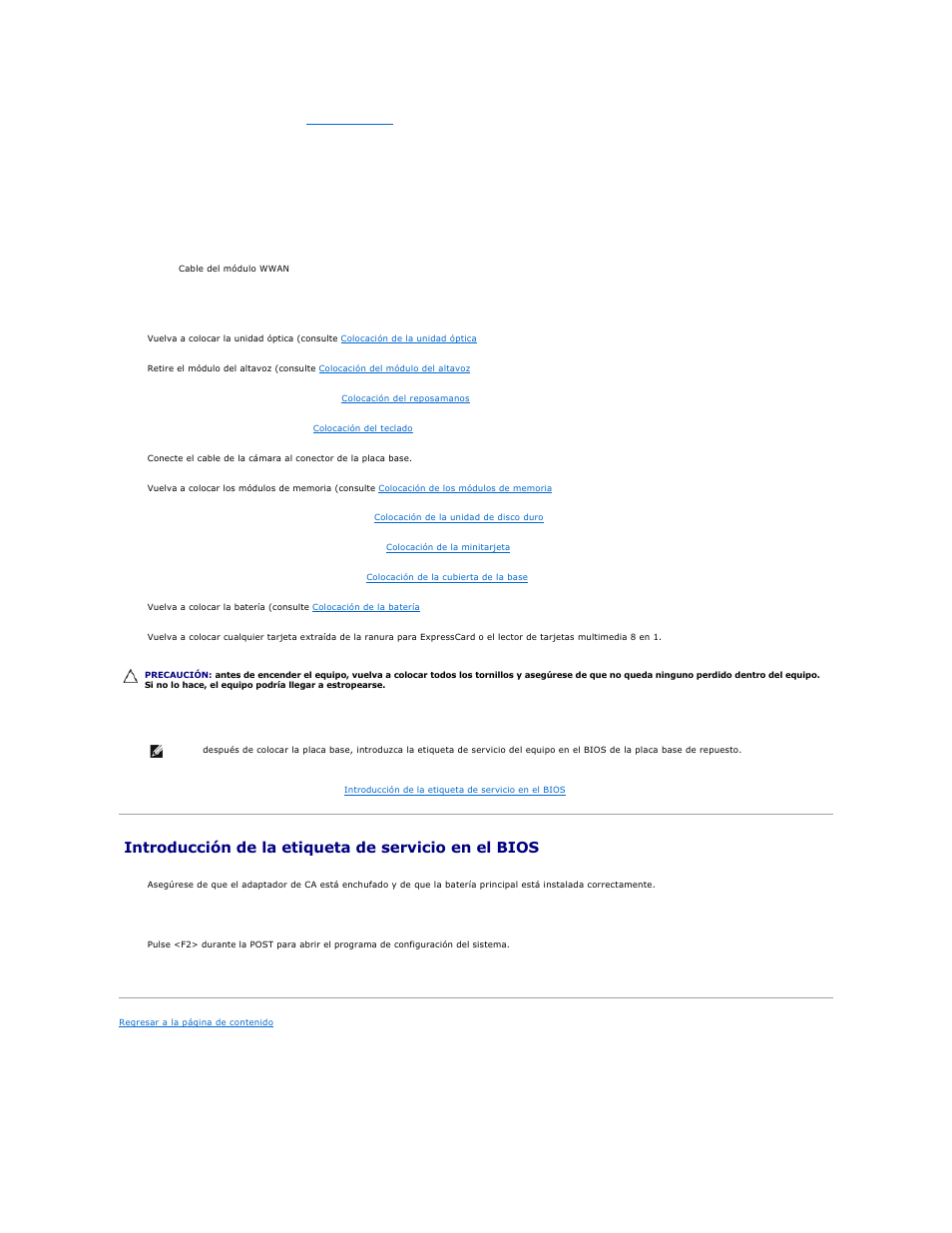 Introducción de la etiqueta de servicio en el bios | Dell Studio 1450 (Mid 2009) User Manual | Page 45 / 48