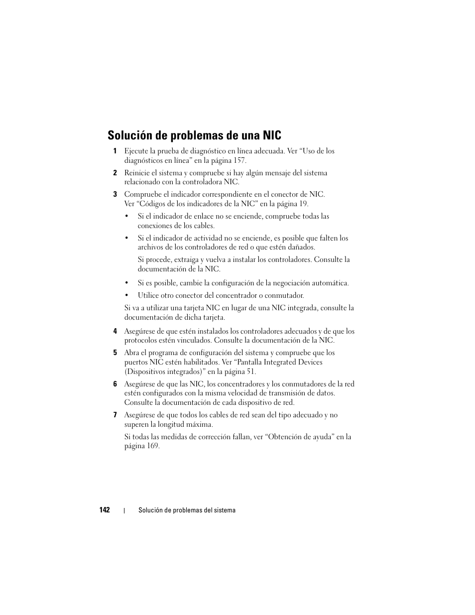 Solución de problemas de una nic | Dell PowerVault DL2200 CommVault User Manual | Page 142 / 176