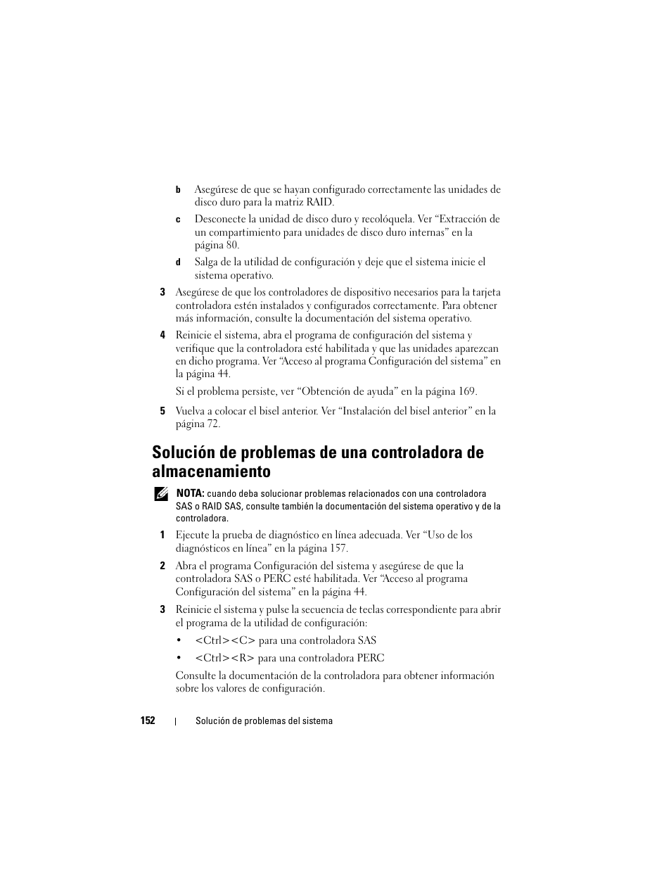 Solución de problemas de una controladora, De almacenamiento | Dell PowerVault DL2200 CommVault User Manual | Page 152 / 176