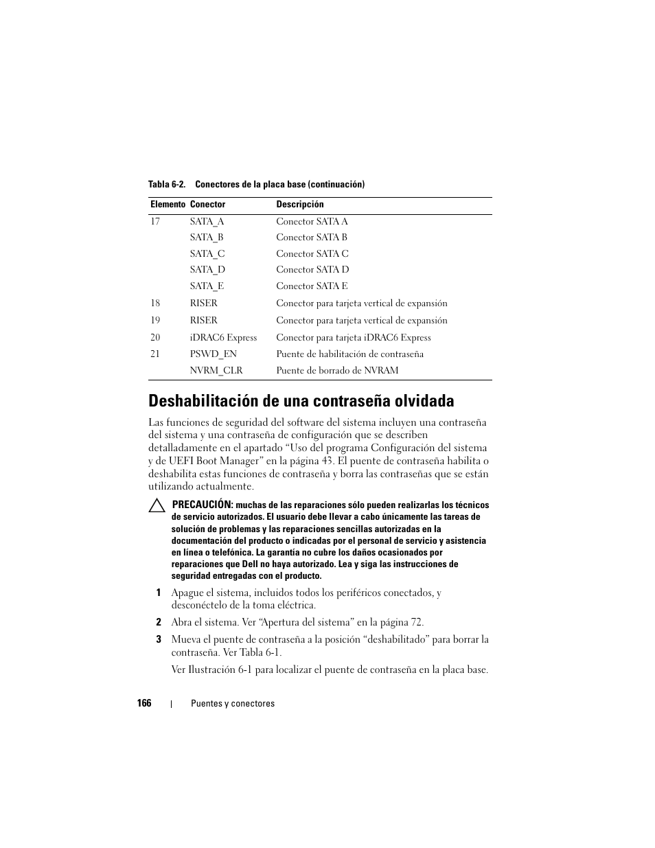 Deshabilitación de una contraseña olvidada | Dell PowerVault DL2200 CommVault User Manual | Page 166 / 176