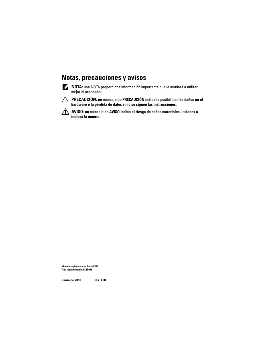 Notas, precauciones y avisos | Dell PowerVault DL2200 CommVault User Manual | Page 2 / 176