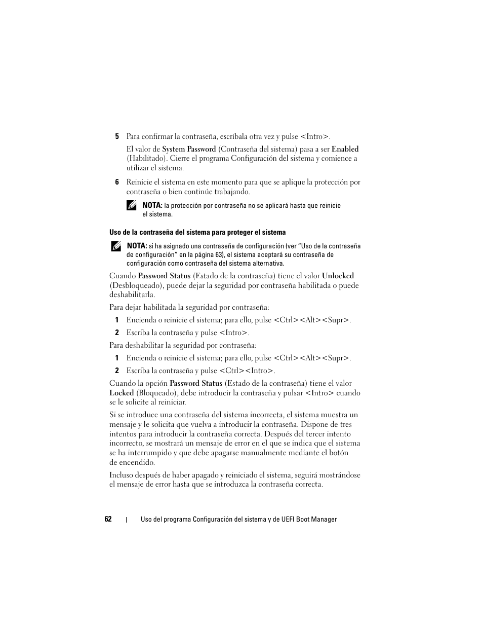 2 escriba la contraseña y pulse <intro, 2 escriba la contraseña y pulse <ctrl><intro | Dell PowerVault DL2200 CommVault User Manual | Page 62 / 176