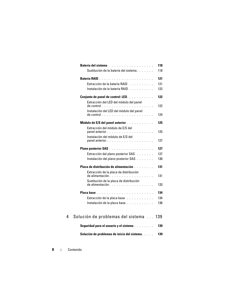 4solución de problemas del sistema | Dell PowerVault DL2200 CommVault User Manual | Page 8 / 176