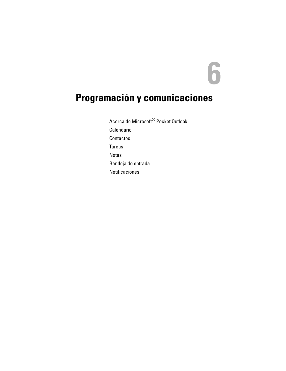 Programación y comunicaciones, 6 programación y comunicaciones | Dell AXIM X3 User Manual | Page 61 / 158