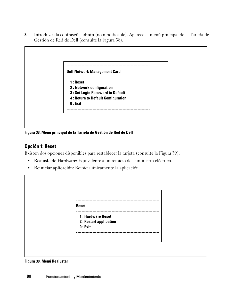 Opción 1: reset | Dell UPS 1000T User Manual | Page 80 / 87