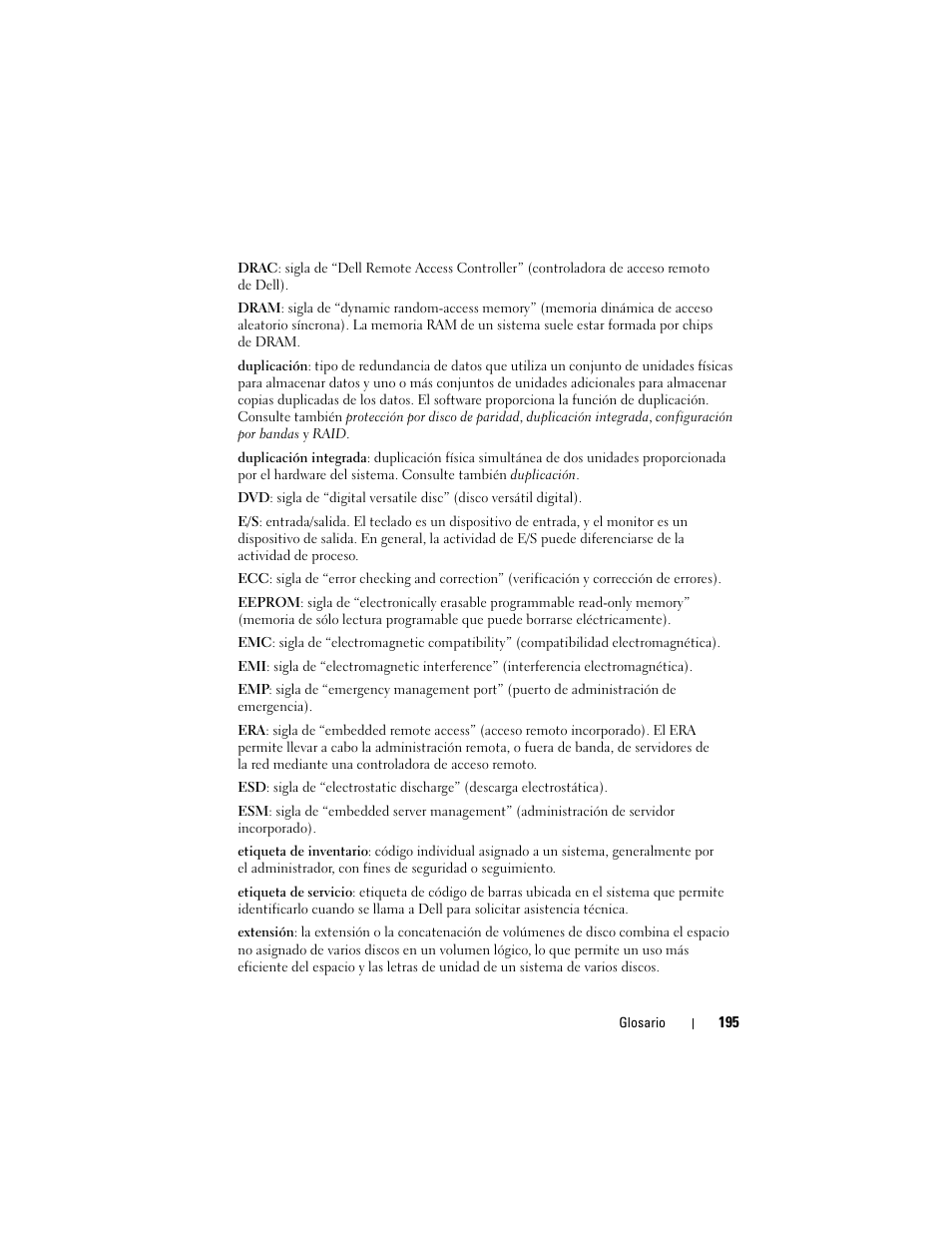 Dell PowerEdge R300 User Manual | Page 195 / 210