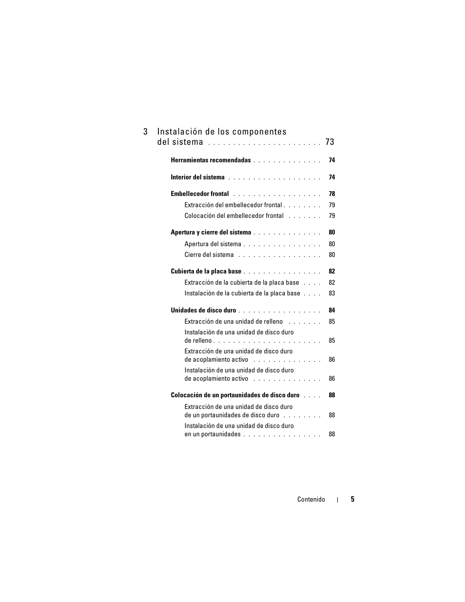 3instalación de los componentes del sistema | Dell PowerEdge R300 User Manual | Page 5 / 210