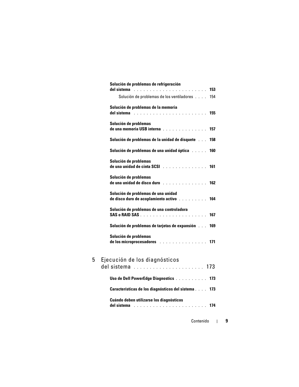 5ejecución de los diagnósticos del sistema | Dell PowerEdge R300 User Manual | Page 9 / 210