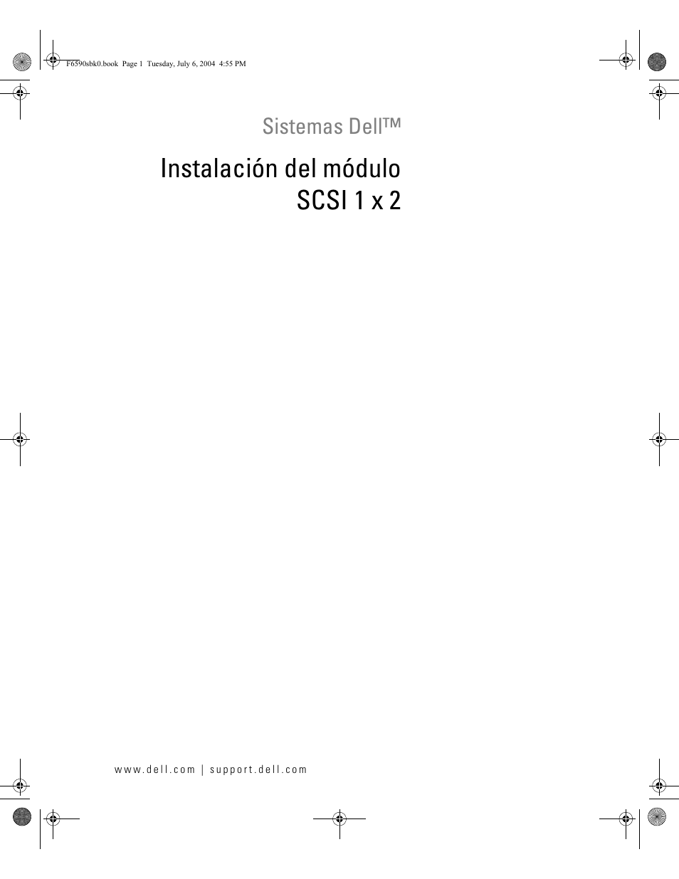 Instalación del módulo scsi 1 x 2, Sistemas dell | Dell PowerEdge 2800 User Manual | Page 53 / 64