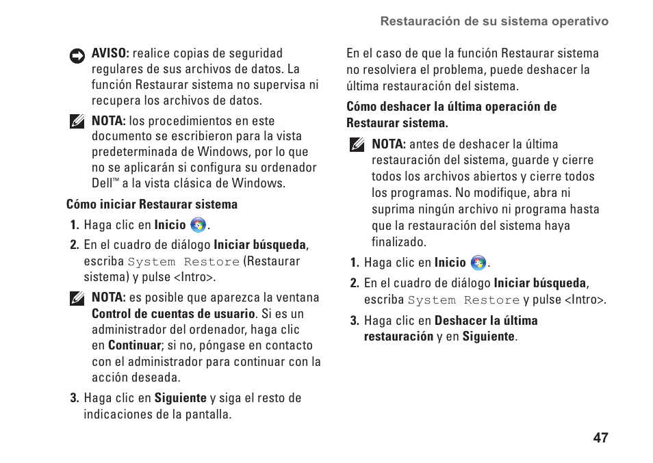 Dell Studio 1435 (Late 2008) User Manual | Page 47 / 84