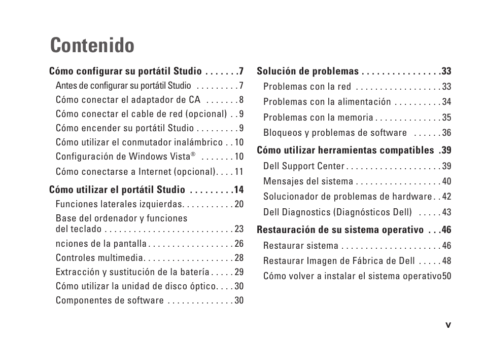Dell Studio 1435 (Late 2008) User Manual | Page 5 / 84