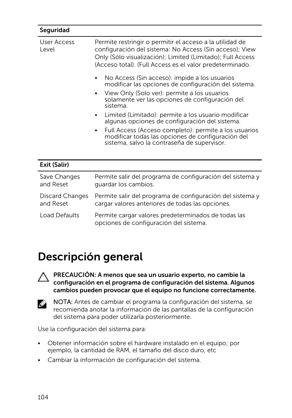 Descripción general | Dell Inspiron 23 (2350, Mid 2013) User Manual | Page 104 / 113