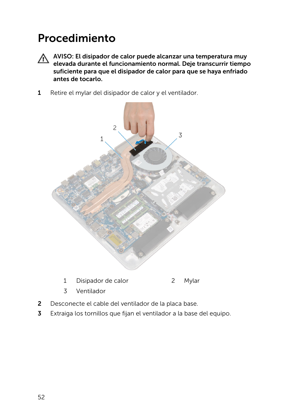 Procedimiento | Dell Inspiron 23 (2350, Mid 2013) User Manual | Page 52 / 113