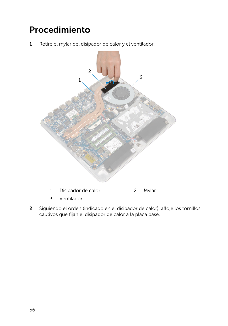 Procedimiento | Dell Inspiron 23 (2350, Mid 2013) User Manual | Page 56 / 113