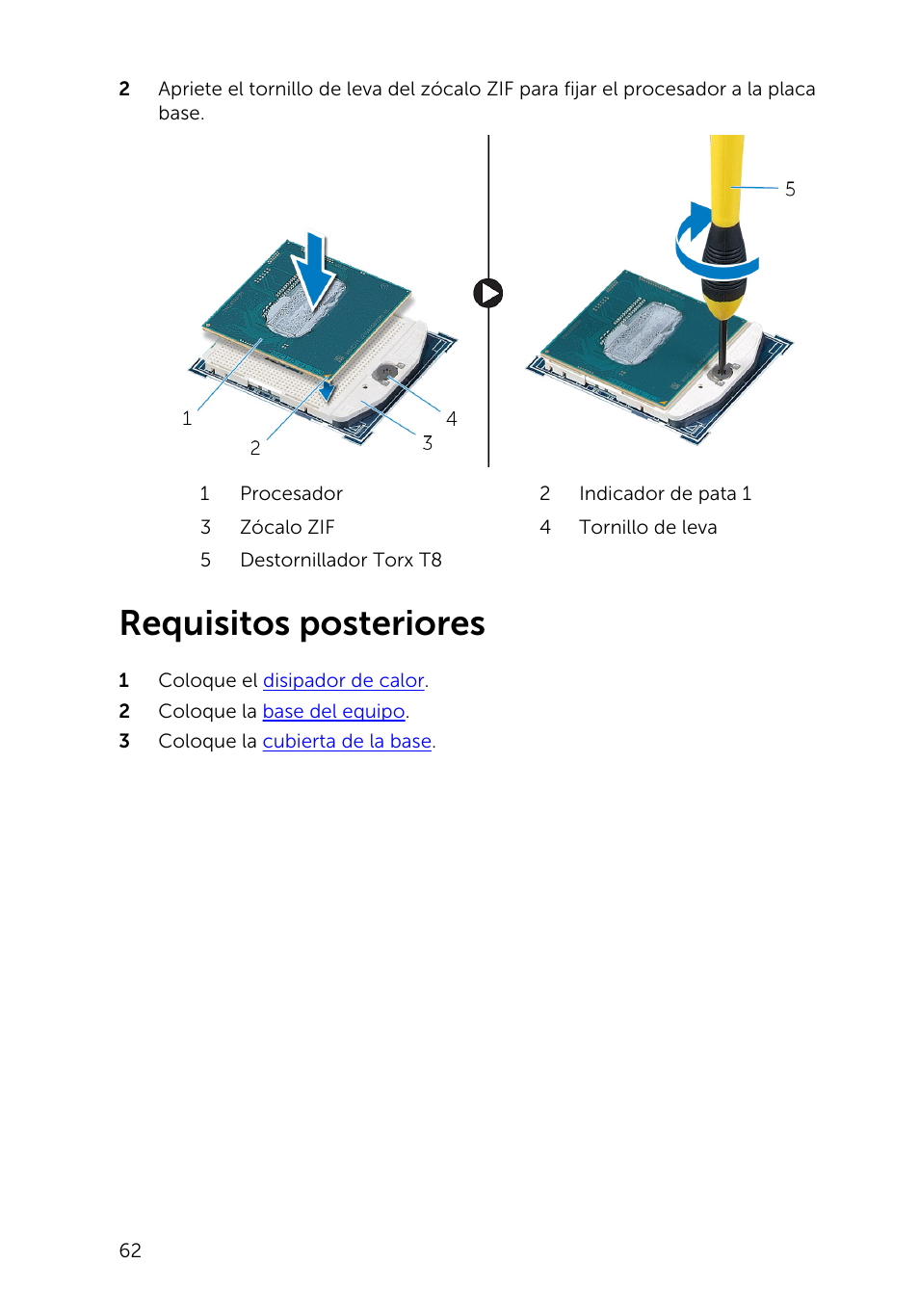 Requisitos posteriores | Dell Inspiron 23 (2350, Mid 2013) User Manual | Page 62 / 113