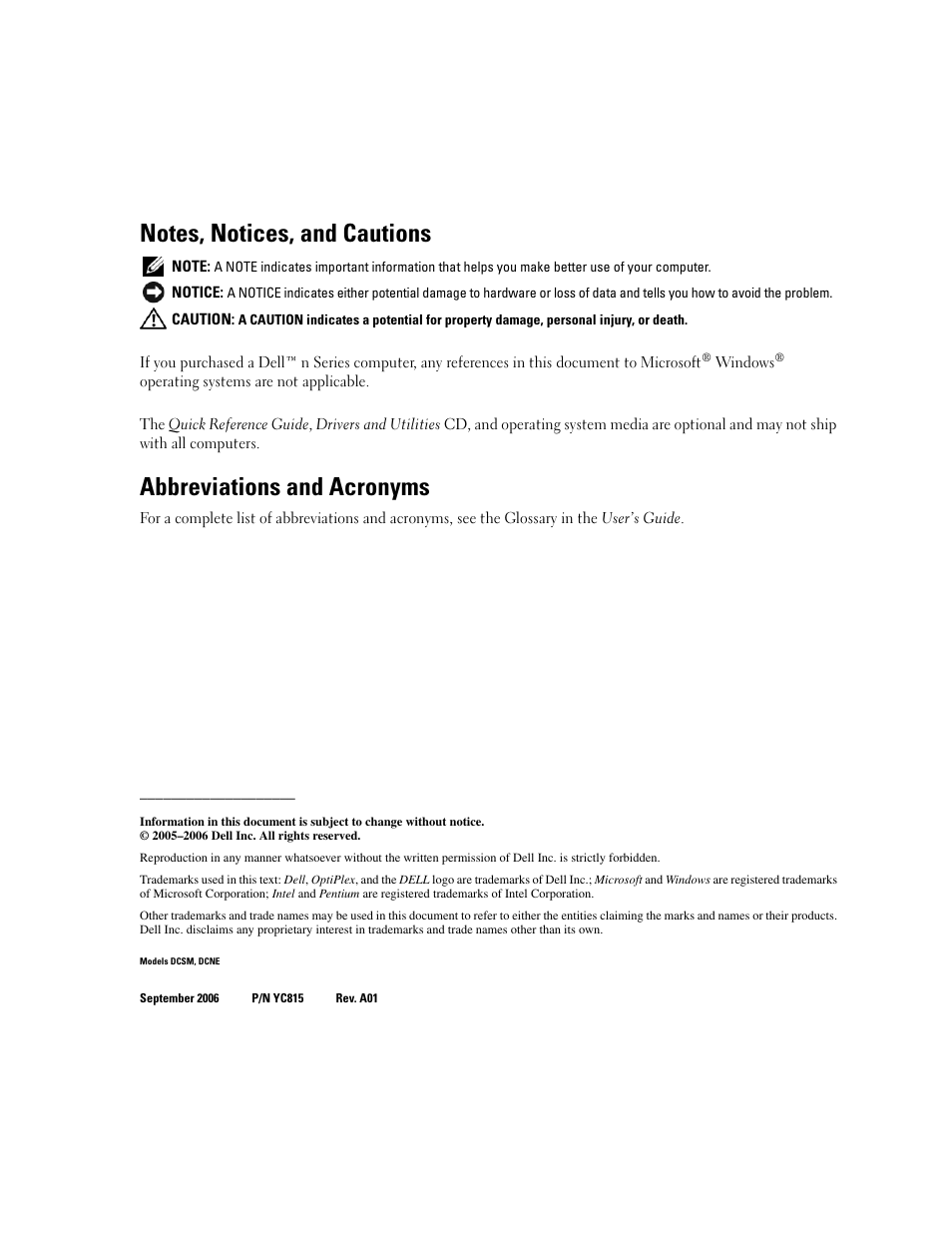 Abbreviations and acronyms | Dell OptiPlex 210L User Manual | Page 2 / 130